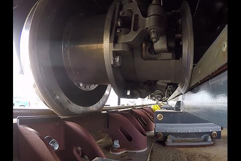 The OGI gauge-changing axle for freight wagons, designed to operate on both 1 435 mm and 1 668 mm gauge, has completed Phase 1 of its testing programme.